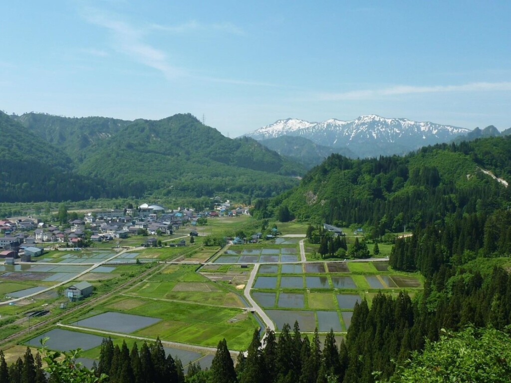 南会津町の風景。田舎の原風景